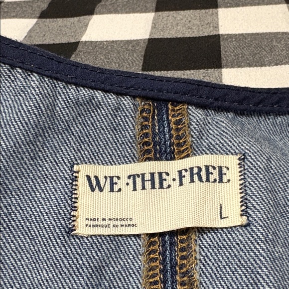 WE THE FREE People High Roller Jumpsuit Slouchy Denim Overall Oversized Women L - Picture 12 of 13